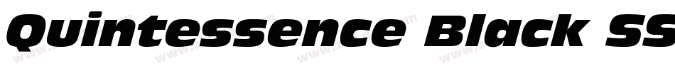 Quintessence Black SSi Black Italic字体转换